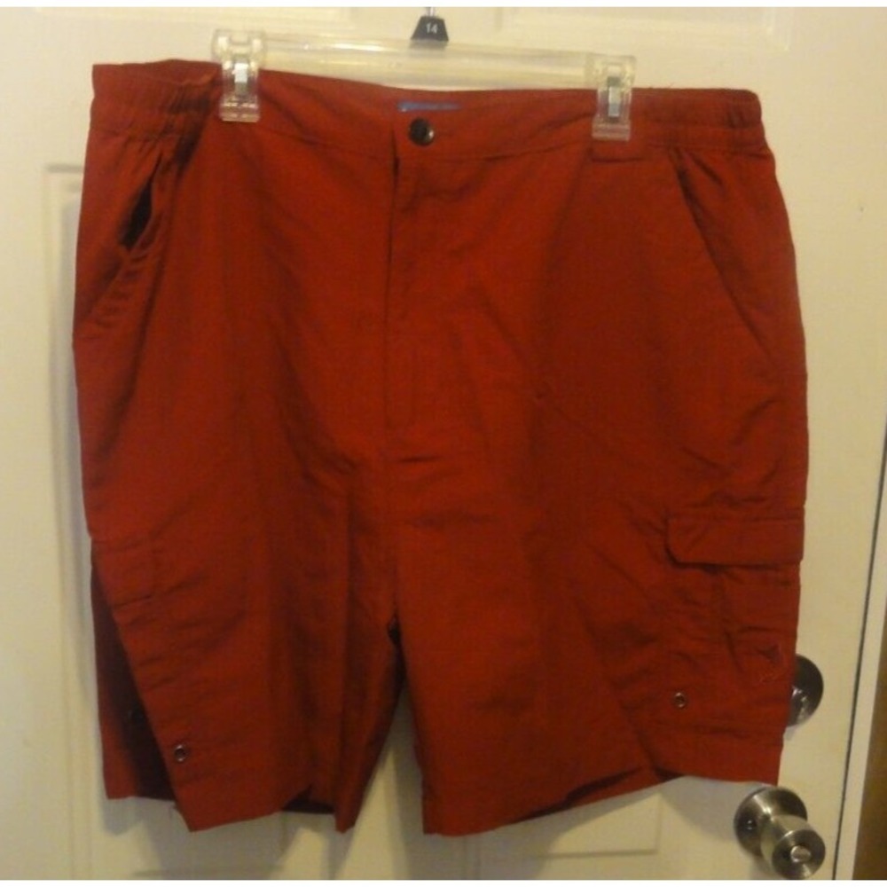 Reel Legends Shorts‎ Men's Size XXL Red Cargo Camp Hiking Outdoors Fishing